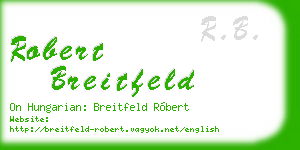 robert breitfeld business card
