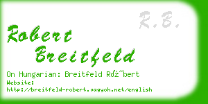 robert breitfeld business card
